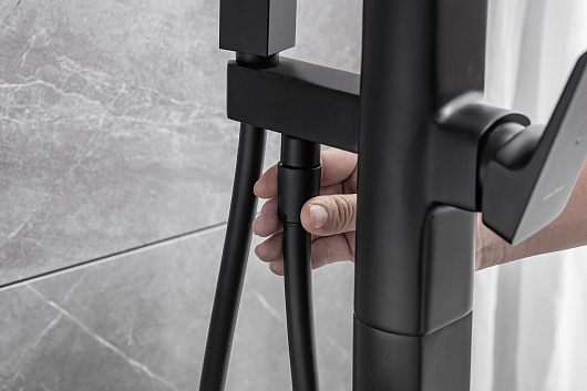 Allen Brau Смеситель для ванны Infinity 5.21009-31 (с внутренней частью) черный матовый – фотография-6